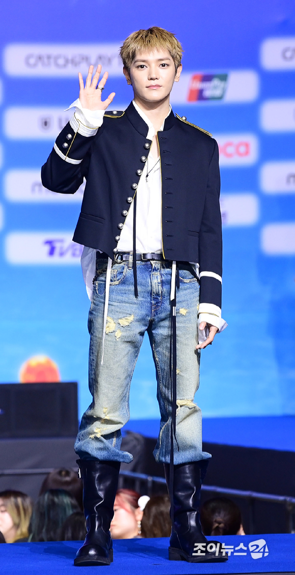 그룹 NCT 태용이 9일 오후 경기도 일산 킨텍스에서 열린 2026 SBS 가요대전 Summer 블루카펫 행사에 참석하고 있다. [사진=정소희 기자]