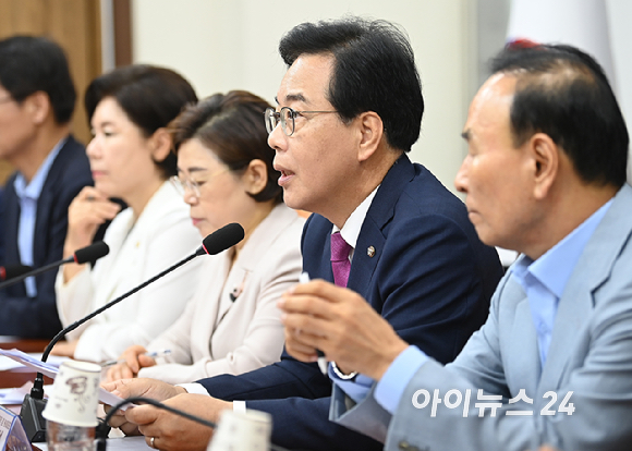 송언석 국민의힘 비상대책위원장 겸 원내대표가 28일 오전 서울 여의도 국회에서 열린 비상대책위원회의에서 발언하고 있다. [사진=곽영래 기자]