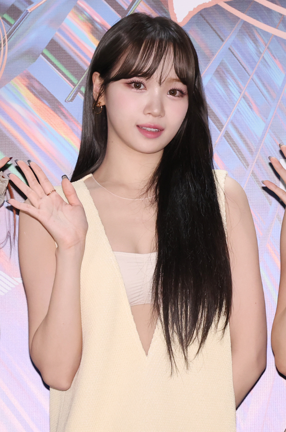 그룹 르세라핌 김채원이 6일 오후 인도네시아 자카르타 인터내셔널 스타디움에서 열린 '제38회 골든디스크 어워즈 with 만디리'에 참석하고 있다. [사진=골든디스크 어워즈 사무국]