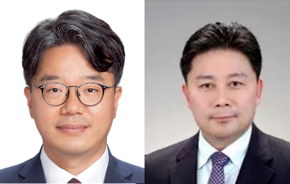 박종철 삼성전자 마스터(왼쪽)와 정종택 카네비컴 대표이사가 9월의 대한민국 엔지니어상을 수상했다. [사진=과기정통부]