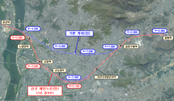수색~광명 고속철도 노선안. [사진=동작구]