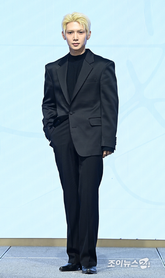 에이티즈 여상이 5일 오후 서울 여의도 페어몬트 엠버서더 서울에서 열린 미니 13집 '골든 아워 : 파트 4(GOLDEN HOUR : Part.4)' 발매 기념 기자간담회에서 포즈를 취하고 있다. [사진=곽영래 기자]