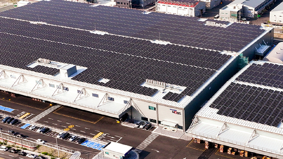 현대모비스 영남물류센터 태양광 설비. [사진=현대모비스]