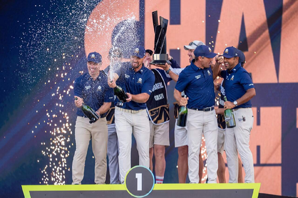 리브 골프 코리아 브라이슨 디샘보 단체전 우승 사진 [사진=LF]