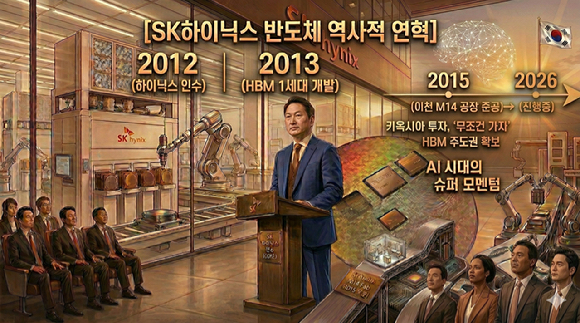 이재용 삼성전자 회장(왼쪽부터), 최태원 SK그룹 회장, 구광모 LG그룹 회장, 정의선 현대자동차그룹 회장 [사진=구글 제미나이 생성 이미지]