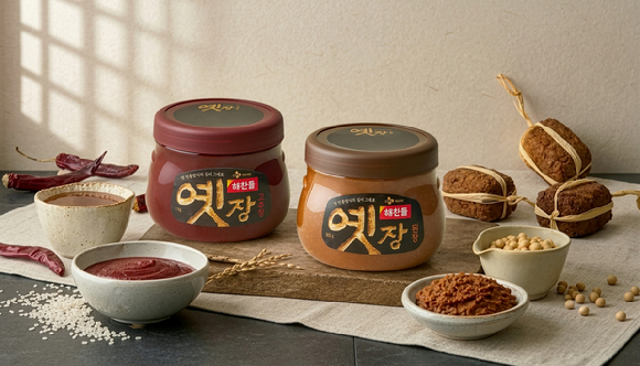 해찬들 옛장 된장과 고추장. [사진=CJ제일제당]