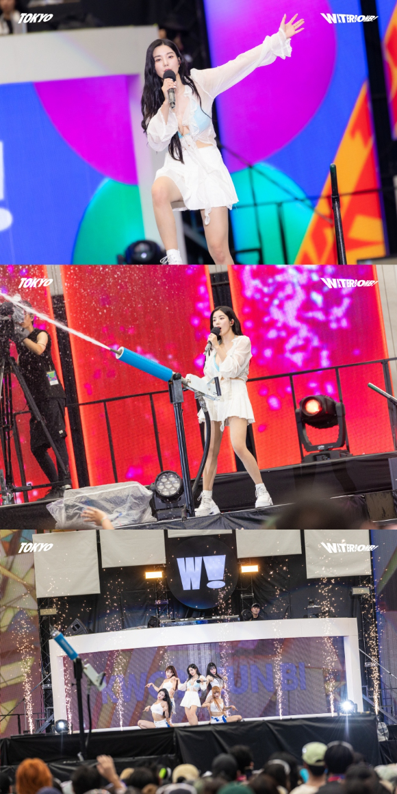 권은비가 일본 워터밤에서 공연하고 있다. [사진=울림엔터테인먼트]