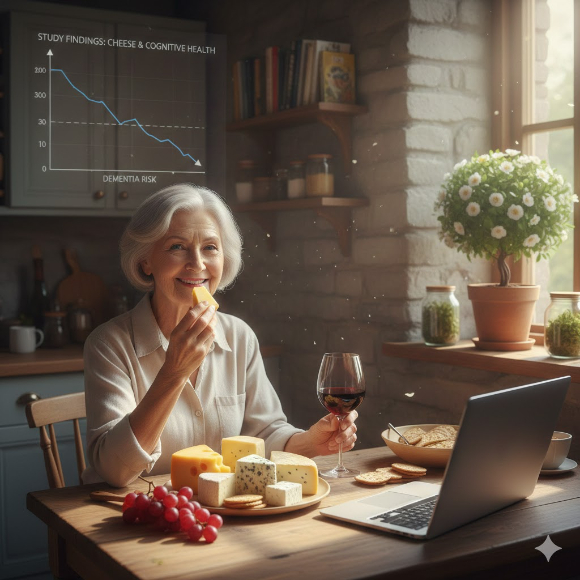 고지방 치즈를 먹으면 치매 위험이 줄어든다는 연구 결과가 나왔다. 전문가들은 "특정 음식이 치매 위험을 낮춘다는 결론으로 이어지기에는 '교란 요인'이 너무 많다"고 지적했다. [사진=구글 GEMINI]
