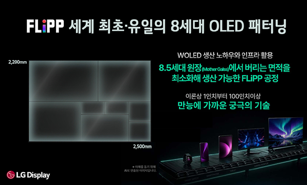 LGD, 'FLiPP'으로 IT OLED 시장 확대⋯FMM 없는 8세대 '승부'