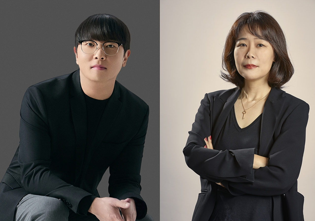 카카오엔터테인먼트 장윤중 공동대표(왼쪽)와 고정희 신임 공동대표 내정자 [사진=카카오엔터테인먼트]