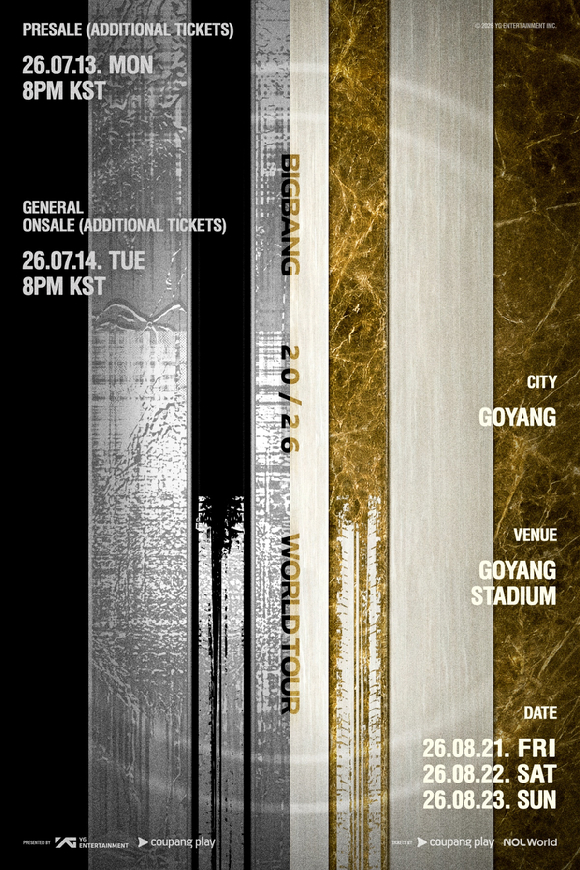 지난 4월 ‘2026 코첼라 밸리 뮤직 앤드 아츠 페스티벌’에서 빅뱅 멤버들이 무대를 펼치고 있다. [사진=갤럭시코퍼레이션, 더블랙레이블, 알앤디컴퍼니]