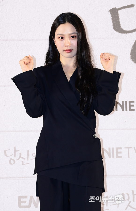 배우 고민시가 8일 오후 서울 마포구 상암동 스탠포드 호텔에서 진행된 지니 TV 오리지널 '당신의 맛' 제작발표회에 참석하고 있다. [사진=정소희 기자]