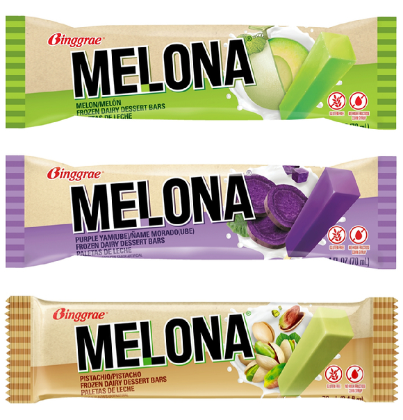 미국서 판매 중인 메로나 멜론&middot;타로&middot;피스타치오맛. [사진=빙그레]