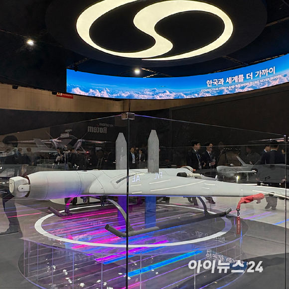 저피탐 무인 편대기 [사진=권서아 기자]