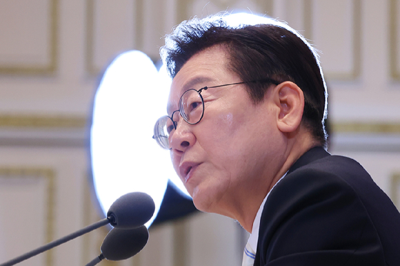 이재명 대통령이 지난 11일 청와대 영빈관에서 열린 취임 100일 기자회견 '회복을 위한 100일, 미래를 위한 성장'에서 발언하고 있다. 2025.9.11 [대통령실통신사진기자단] [사진=연합뉴스]