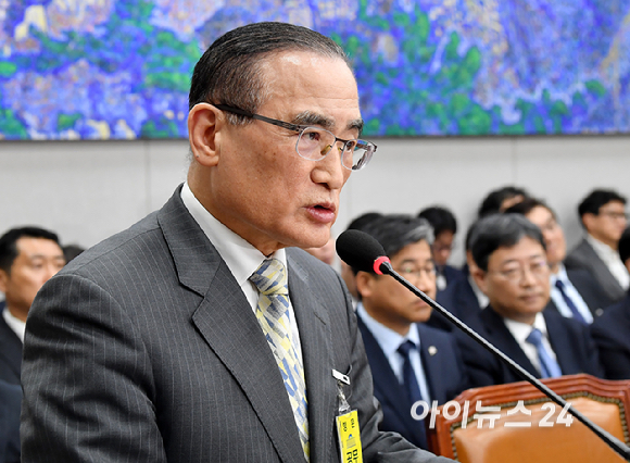 위성락 국가안보실장이 6일 서울 여의도 국회에서 열린 운영위원회의 대통령비서실 등 국정감사에서 업무보고를 하고 있다. [사진=곽영래 기자]