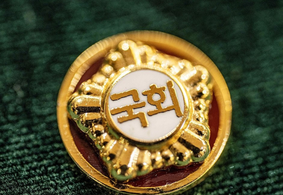 회가 올해 추석을 앞두고 298명의 국회의원에게 각 424만7940원의 명절 휴가비를 지급한 것으로 파악됐다. 사진은 22대 국회의원 뱃지. [사진=연합뉴스]