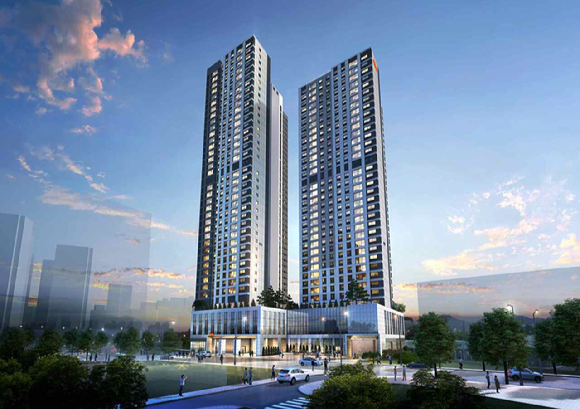 울산 남구 'e편한세상 번영로 리더스포레' 단지 투시도. [사진=DL이앤씨]