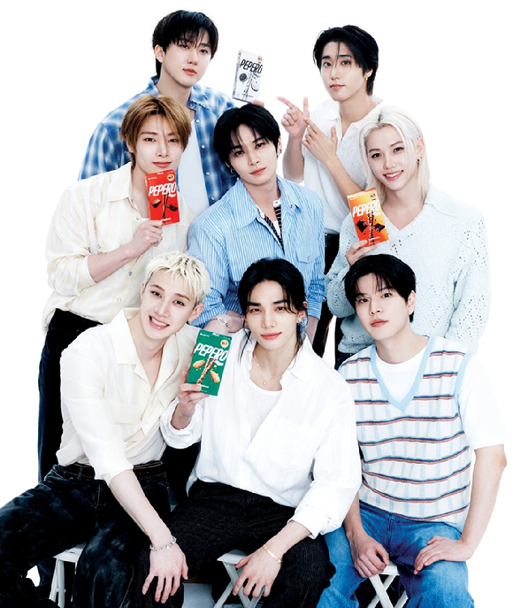 롯데웰푸드 빼빼로 글로벌 앰배서더 스트레이 키즈. [사진=롯데웰푸드]