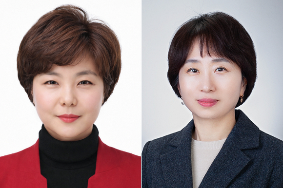 왼쪽부터 윤인지 신임 IBK기업은행 부행장, 오정순 신임 IBK기업은행 부행장. [사진=IBK기업은행]