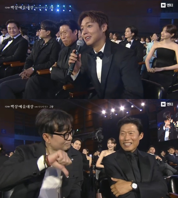 박지훈, 유해진, 장항준 감독이 백상예술대상에 참석했다. [사진=방송화면 캡처]