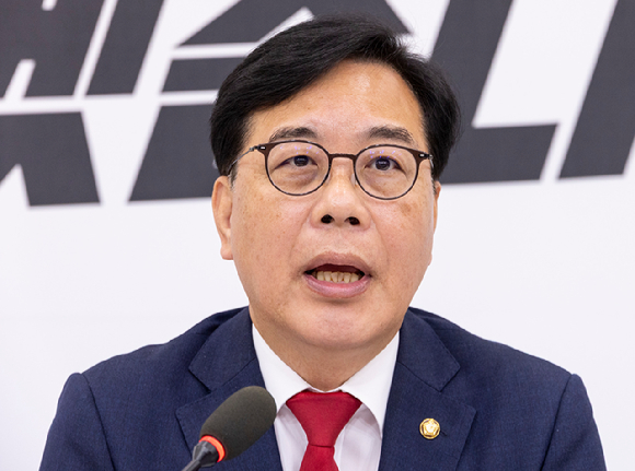 국민의힘 송언석 공동선거대책위원장이 29일 국회에서 현안 관련 기자 간담회를 하고 있다. 2026.5.29 [사진=연합뉴스]