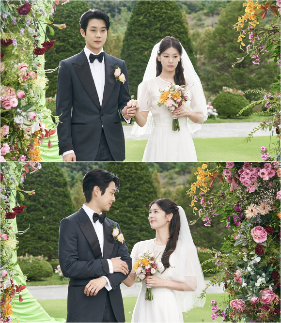 '우주메리미' 웨딩 스틸컷 갈무리 [사진=SBS]