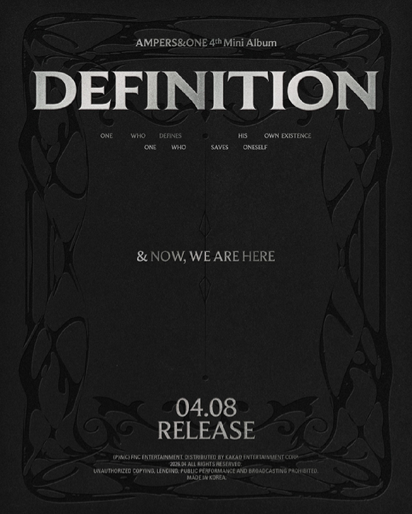 앰퍼샌드원 미니 4집 'DEFINITION'(데피니션) 컴백 포스터 [사진=FNC엔터테인먼트]