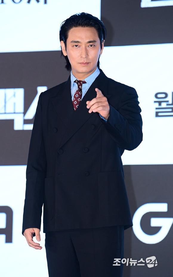배우 주지훈이 10일 오후 서울 구로구 더세인트에서 열린 ENA 월화드라마 '클라이맥스' 제작발표회에서 참석하고 있다. [사진=정소희 기자]