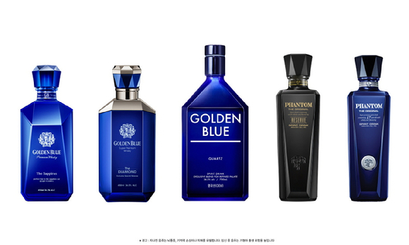 '2025 샌프란시스코 주류품평회'에서 수상한 골든블루 제품들. [사진=골든블루]