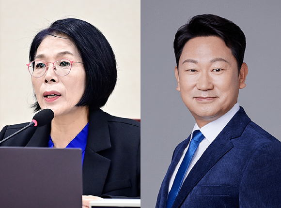 왼쪽부터 최민희, 곽상언 더불어민주당 의원. [사진=아이뉴스24 DB]