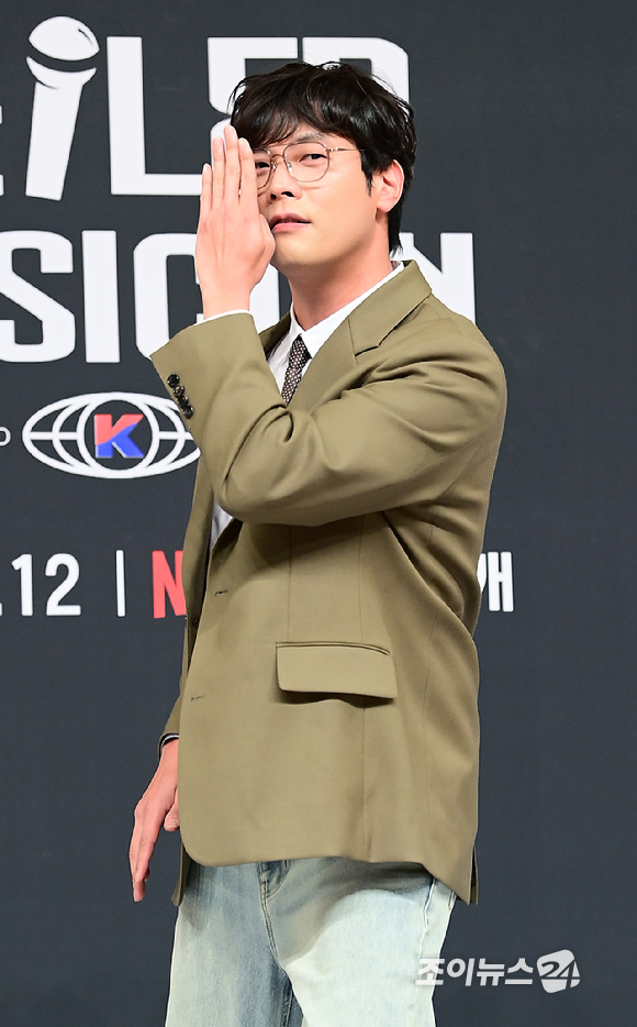 배우 최다니엘이 12일 오후 서울 양천구 목동 SBS사옥에서 열린 SBS 스튜디오 프리즘 신규 예능 '베일드 뮤지션' 한국편 제작발표회에 참석하고 있다. [사진=정소희 기자]