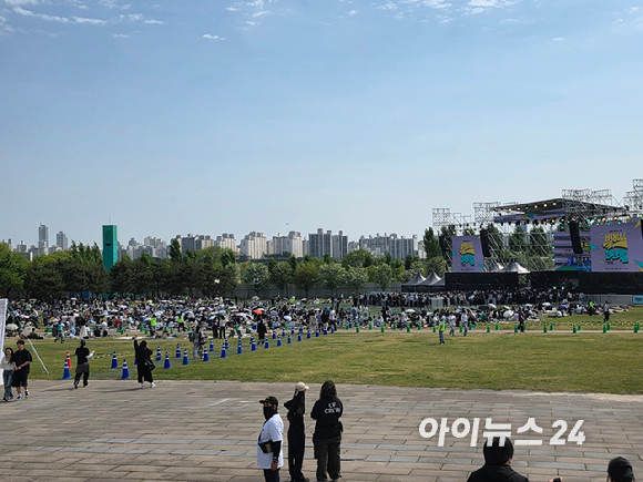 9일 서울난지한강공원에서 열린 bhc 별 하나 페스티벌 현장. [사진=구서윤 기자]