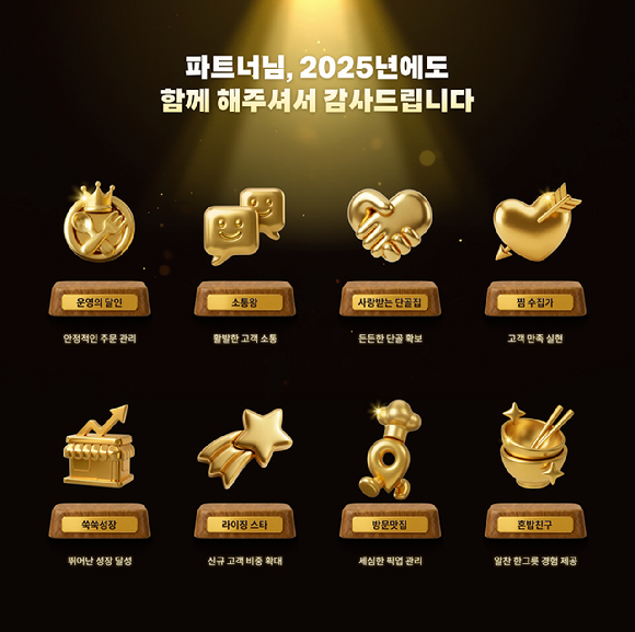 배달의민족 운영사 우아한형제들이 '파트너 연말결산 리포트'를 제공한다. [사진=우아한형제들]