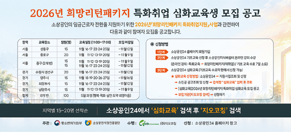지오코칭이 '2026년 희망리턴패키지 특화취업지원' 심화교육 참여자를 모집중이다. [사진=지오코칭]