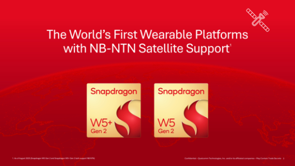 퀄컴은 연결성, 효율성, 폼팩터, 위치 추적 기능을 대폭 강화한 '스냅드래곤 W5+ 2세대 웨어러블 플랫폼'과 '스냅드래곤 W5 2세대 웨어러블 플랫폼'을 공개했다고 21일 밝혔다. [사진=퀄컴]