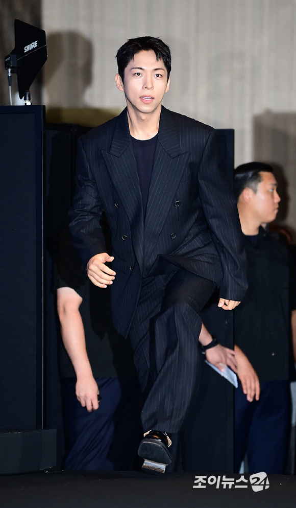 배우 주종혁이 2일 오전 서울 종로구 포시즌스 호텔에서 진행된 디즈니 플러스 오리지널 시리즈 '북극성' 제작발표회에 참석하고 있다. [사진=정소희 기자]