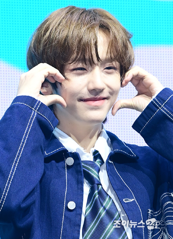그룹 아이딧 정세민이 15일 오후 서울 광진구 광장동 예스24라이브홀에서 아이딧(IDID) 첫 번째 미니 앨범 '아이 디드 잇.(I did it.)' 발매 기념 데뷔 쇼케이스에 참석하고 있다. [사진=정소희 기자]