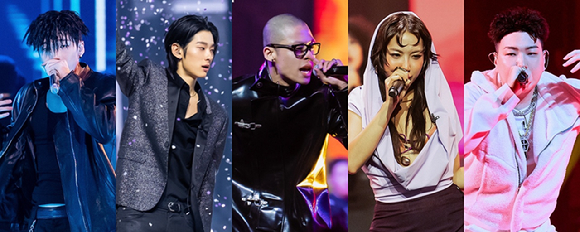 '쇼미더머니12' TOP5 이미지 갈무리 [사진=Mnet]