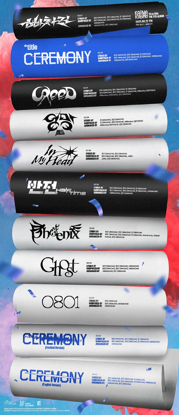 스트레이 키즈 신보 트랙리스트 [사진=JYP엔터테인먼트]