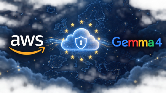 AWS&middot;Google DeepMind 각 로고. [사진=챗GPT]