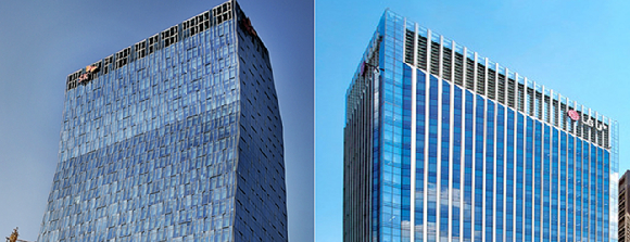 왼쪽부터 SK텔레콤 T타워, LG유플러스 용산사옥 전경. [사진=각사]