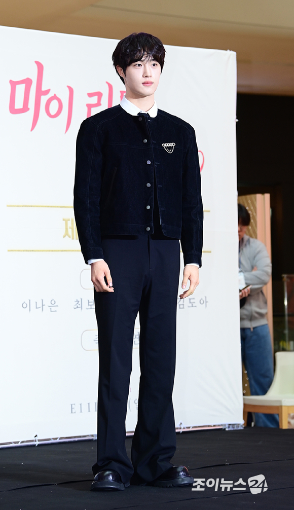 배우 윤현석(CIX)이 21일 경기 고양시 덕양구 스타필드 고양에서 진행된 숏폼 드라마 '마이리틀셰프' 제작보고회에 참석하고 있다. [사진=정소희 기자]