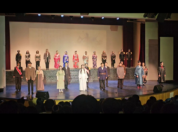 경복대학교 공연예술학과가 지난 17일 교내 우당아트홀에서 뮤지컬 '영웅'을 공연했다. [사진=경복대학교 ]