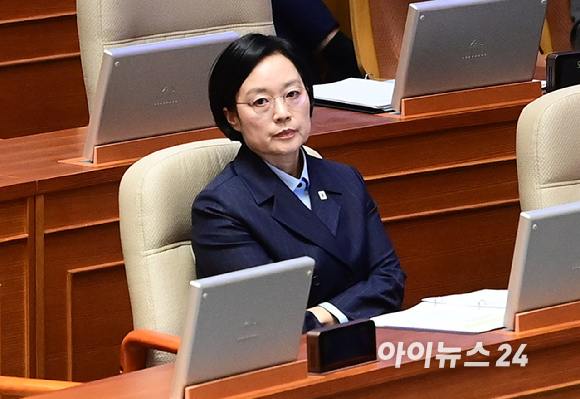 한성숙 국무총리가 10일 서울 여의도 국회에서 열린 외교&middot;통일&middot;안보 분야 대정부질문에 참석하고 있다. [사진=정소희 기자]