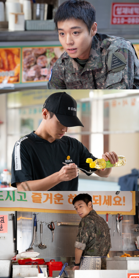 배우 박지훈이 티빙 '취사병 전설이 되다'에서 열연하고 있다. [사진=티빙]