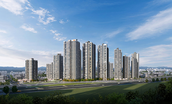 e편한세상 부천 어반스퀘어 단지 투시도 [사진=DL이앤씨]