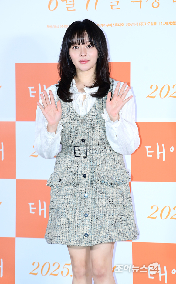 배우 정지소가 2일 오후 서울 용산구 CGV 용산아이파크몰에서 열린 영화 '태양의 노래'(감독 조영준) 언론시사회에 참석하고 있다. [사진=정소희 기자]