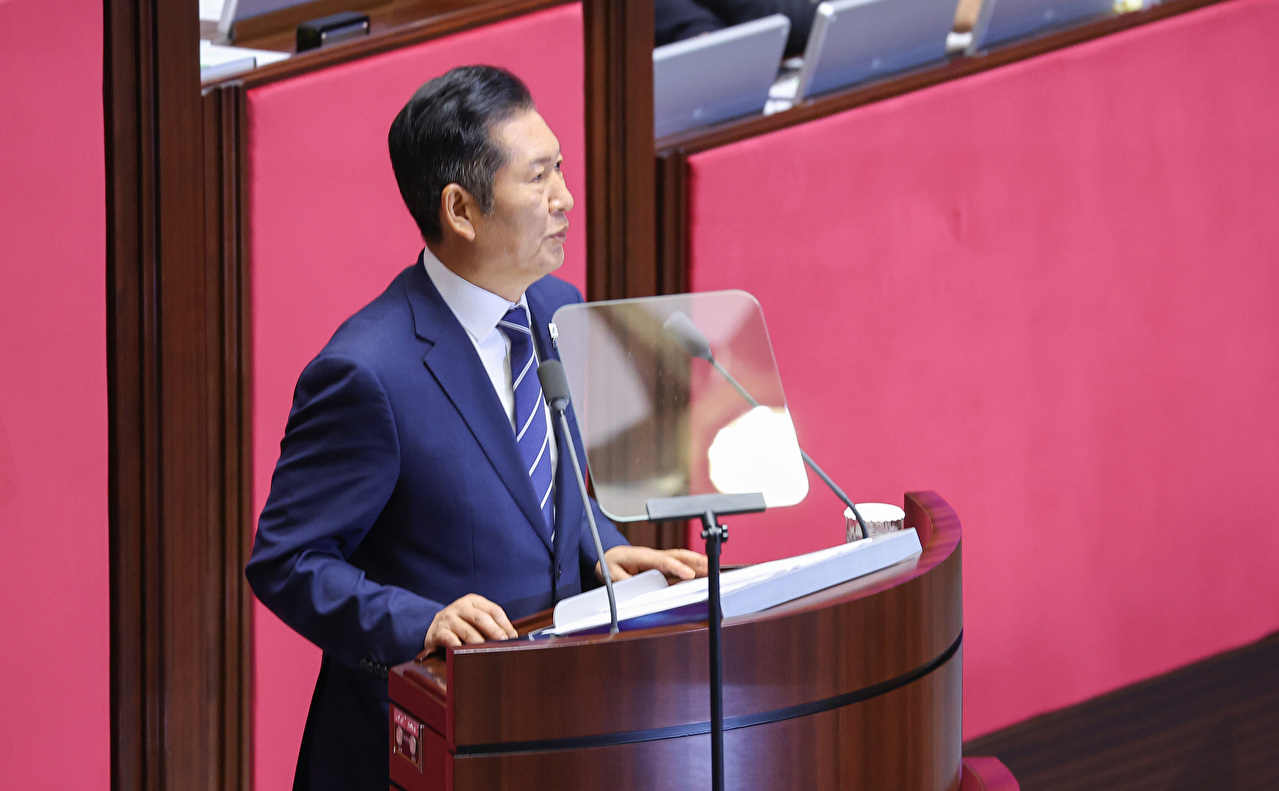 더불어민주당 정청래 대표가 9일 서울 여의도 국회에서 열린 본회의에서 교섭단체 대표연설을 하고 있다. 2025.9.9 [사진=연합뉴스]