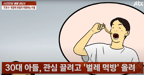 퇴사 후 유튜버로 전향한 아들이 조회수를 위해 위험한 여행만 고집해 걱정이라는 가족의 사연이 전해졌다. [사진=JTBC '사건반장']